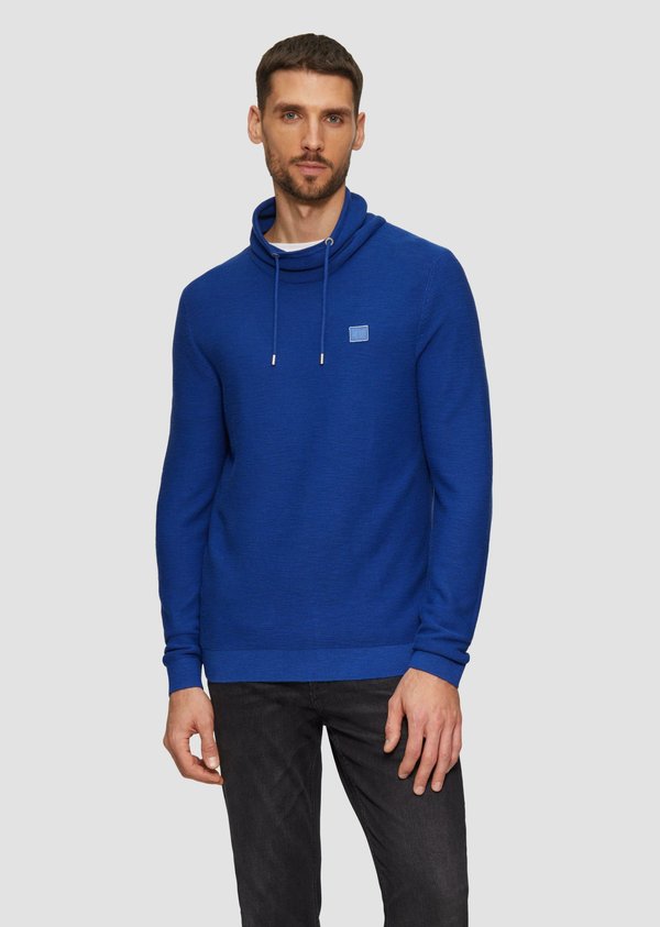 PULLOVER MIT SCHALKRAGEN - Sweatshirt - ozeanblau