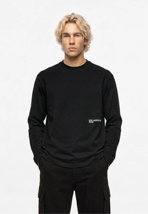 Karl Lagerfeld Jeans, RELAXED LONG-SLEEVED SEAMED - T-shirt à manches longues - black