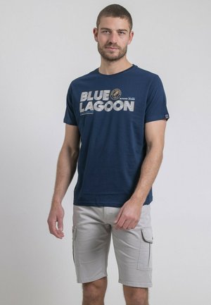 Ritchie Jeans, COL ROND NAPAMIEL - T-shirt imprimé - bleu marine