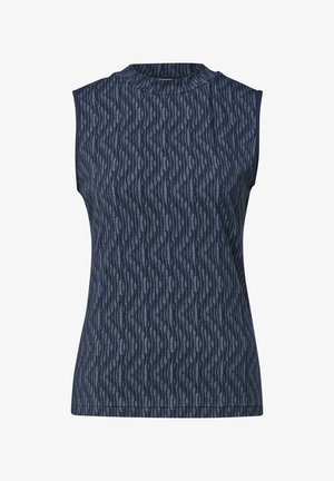 Street One, TOP MIT TURTLE NECK UND PRINT - Top - ashen blue
