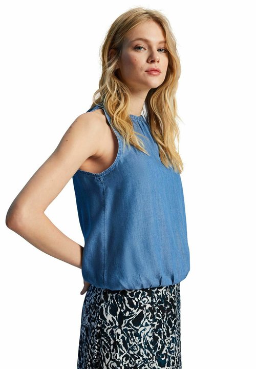TENCEL TOP DENIM BLOUSE