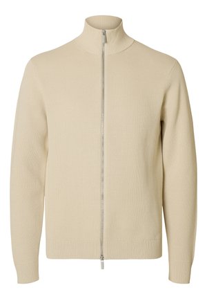 Selected, SLHDANE FULL ZIP - Vest - oatmeal