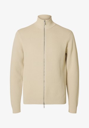 Selected, SLHDANE FULL ZIP - Vest - oatmeal