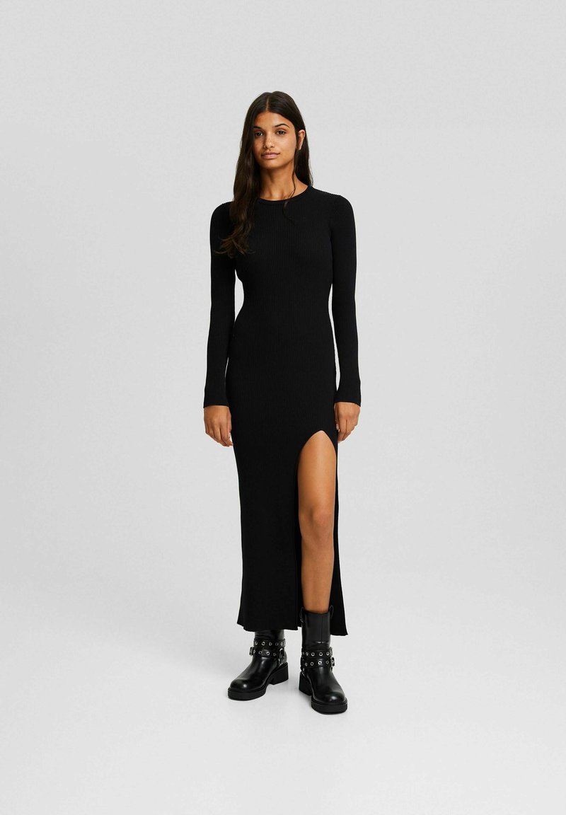 Bershka Gebreide jurk zwart