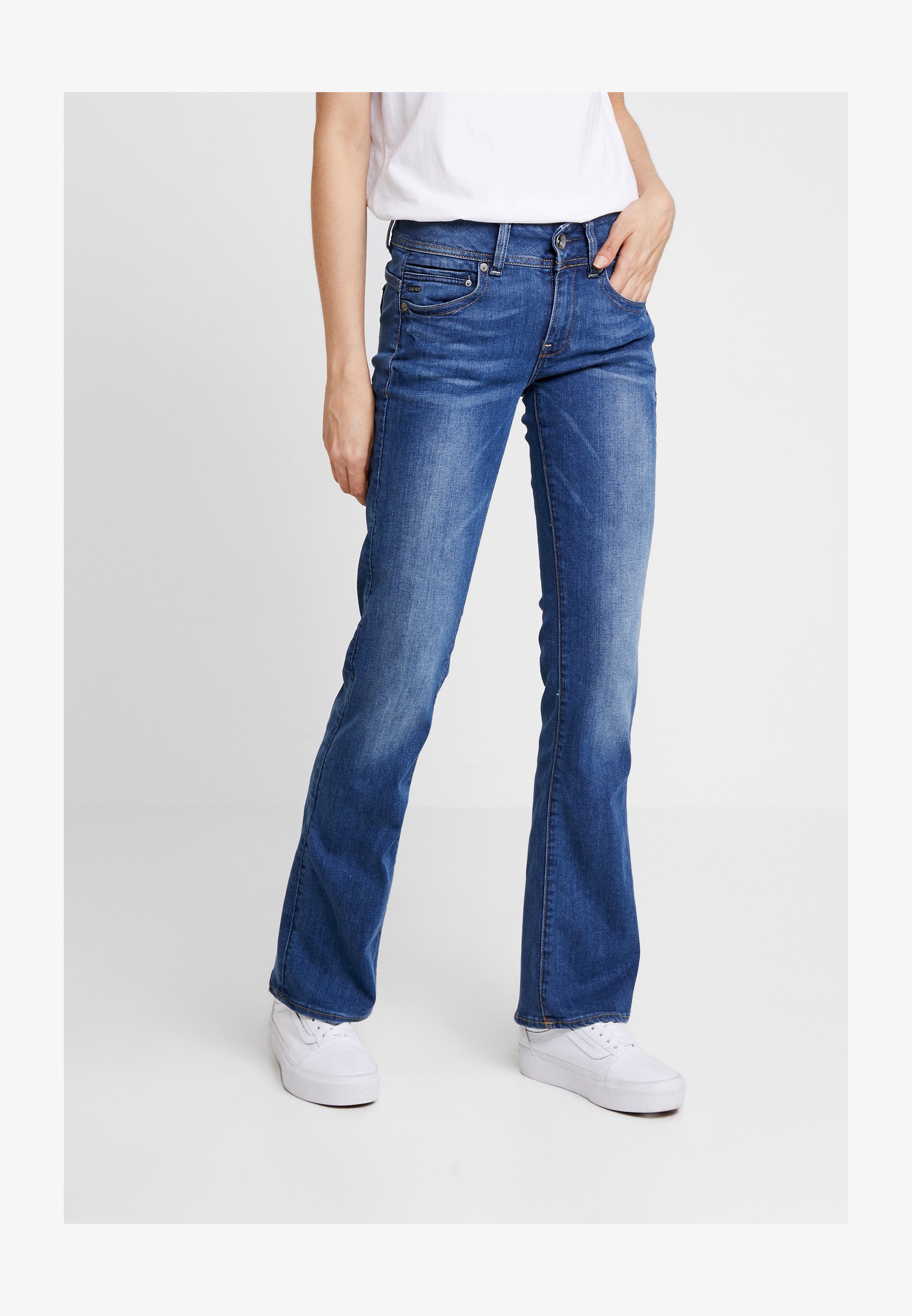 G Star Jeans Raw G-Star Midge Bootcut Jeans In Midwash Blue G Star Donna
