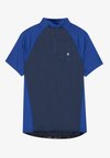 SHORT SLEEVE CYCLING JERSEY WITH 1/4 ZIP AND BACK POCKET - Maillot de ciclismo - dark blue