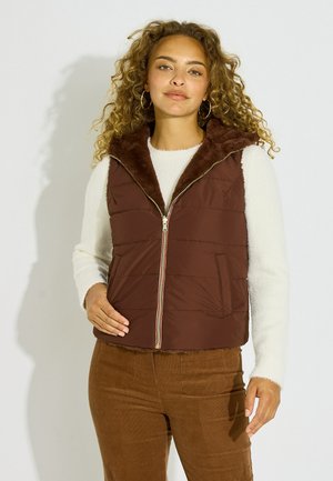 Grain de Malice, VESTE SANS MANCHES FEMME. - Chaleco - marron
