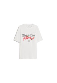 Bershka SHORT SLEEVE  - Triko s potiskem - white