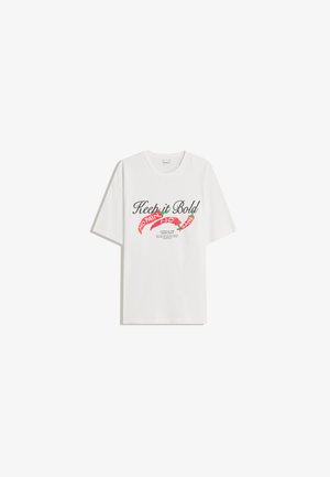 Bershka SHORT SLEEVE - T-Shirt print - white