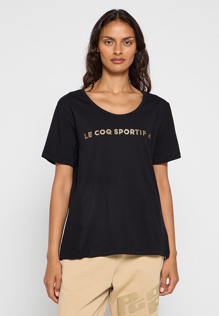 Le Coq Sportif T-shirt print zwart