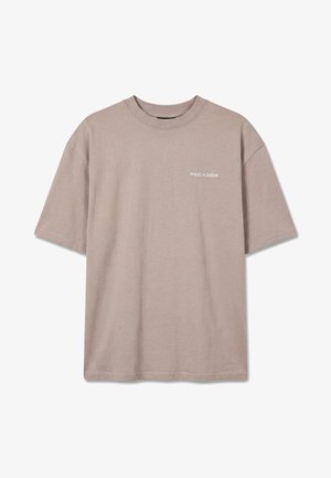 Pegador, LOGO OVERSIZED TEE - T-Shirt basic - washed warm/taupe cream