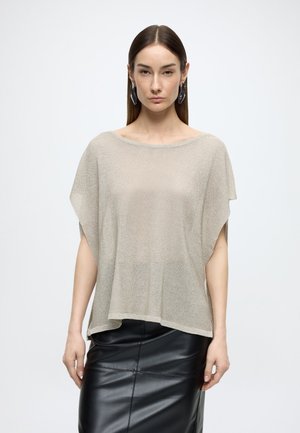LUREX PONCHO - Poncho - sand stone beige