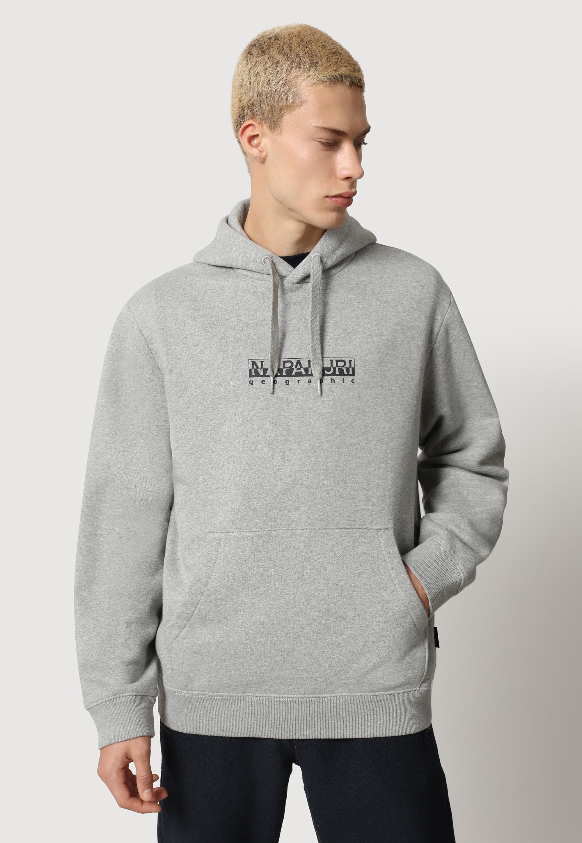 Napapijri B-BOX HOOD - Sudadera - medium grey melange/gris - Zalando.es