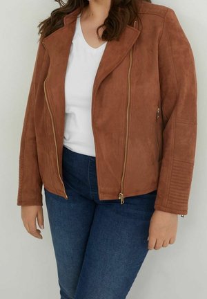 Jacka i konstläder - brown