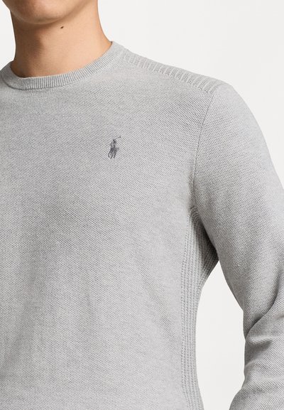 Polo Ralph Lauren MESH KNIT COTTON CREWNECK JUMPER - Pullover - andover heather