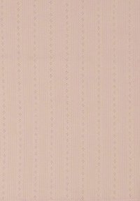 Vaaleanpunainen kangas, jossa on pystysuora ribattekustannus ja pieniä reikäkuvioita ympäriinsä, mikä antaa kankaalle herkän ja ilmavan ilmeen.