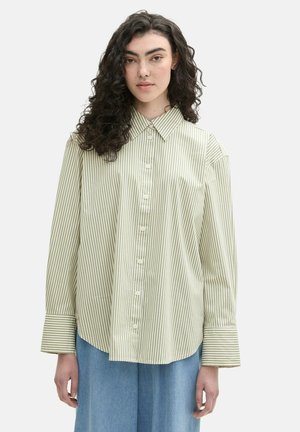 TOM TAILOR DENIM GESTREIFTES LOOSE FIT - Blusa - olive white stripe