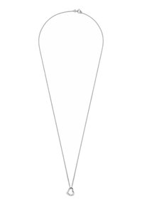 Sølv halskæde med en hjerteformet vedhæng, med en fin kæde og en glat, poleret overflade. Vedhænget fremhæver et minimalistisk design.