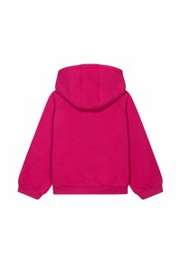 Felpa rosa con cappuccio, con maniche lunghe, polsini a coste e orlo dritto. Realizzata in tessuto morbido e testurizzato.