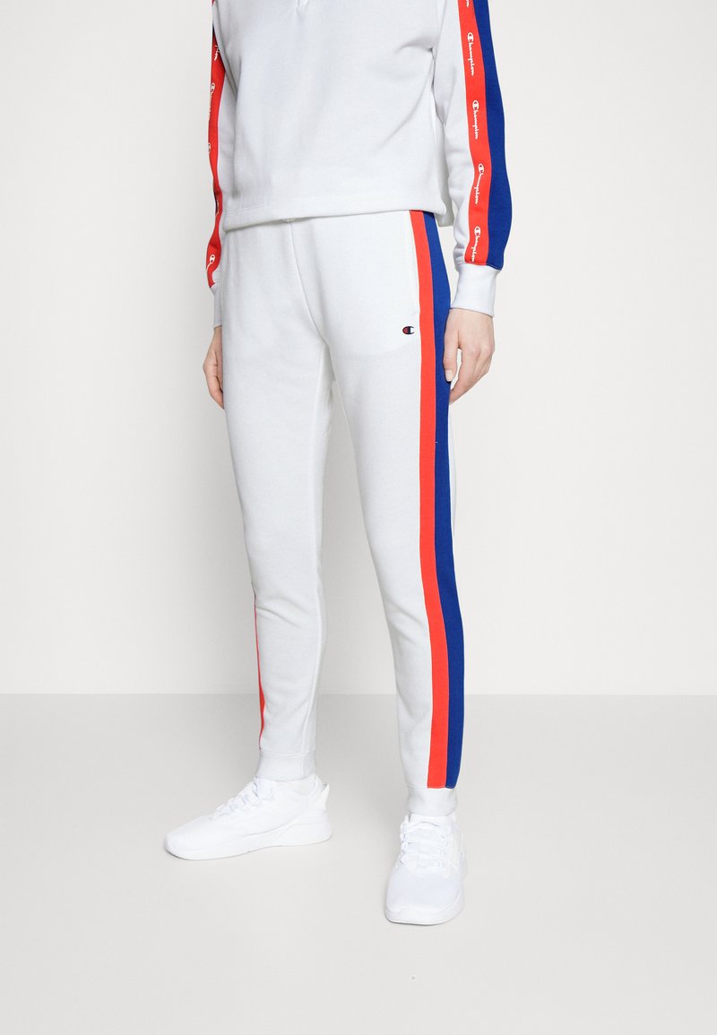 Champion HERITAGE BLOCK CUFF Tracksuit bottoms white Zalando.co.uk