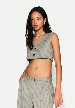CROPPED  - Waistcoat - dark grey