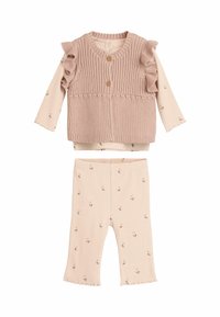 Next REGULAR FIT  SET 3 PIECE - Leggings - rust brown  beige ditsy print