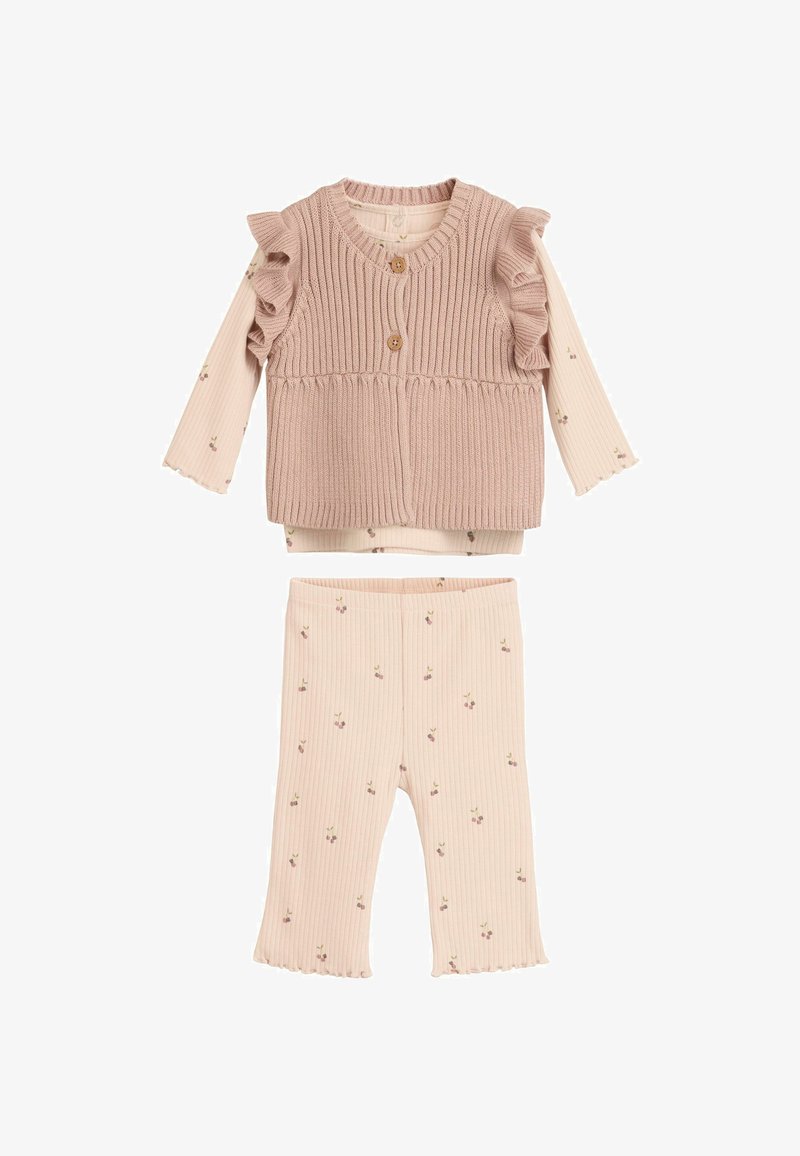 Next REGULAR FIT SET 3 PIECE - Leggings - rust brown beige ditsy print