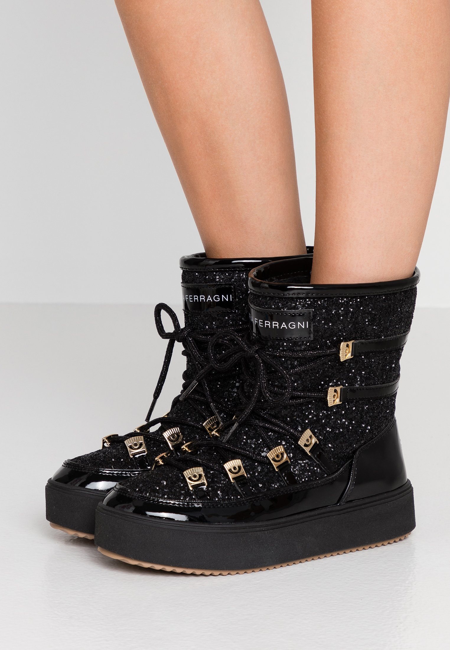 CHIARA FERRAGNI Lace up ankle boots Chiara Ferragni Lace Up Glitter Moon