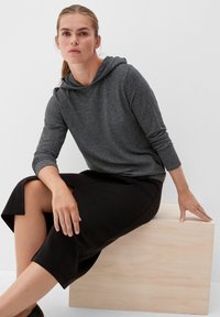 s.Oliver LANGARM - Strickpullover - dunkelgrau