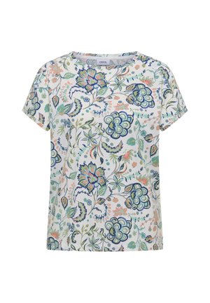 Cecil, T-SHIRT MIT BOAT NECK UND PRINT - T-shirts print - vanilla white