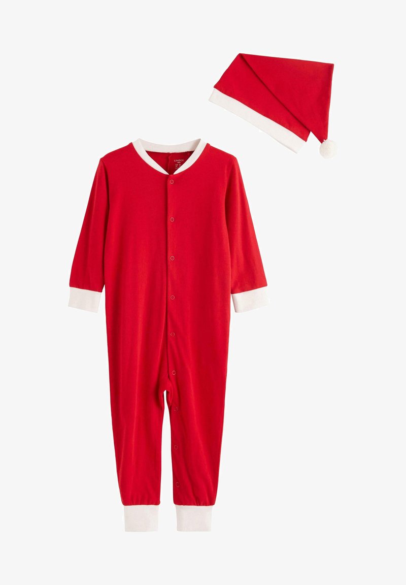 Lindex SANTA ONESIE SET - Overall / Jumpsuit - red