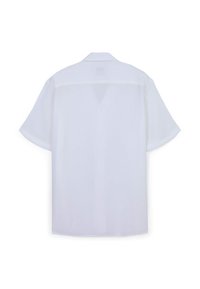 Kurzarm-Hemd aus leichtem Stoff, mit klassischem Kragen und geradem Schnitt, in einem cleanen, minimalistischen Design.