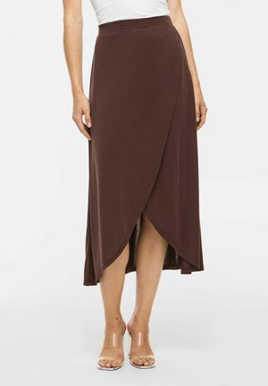 VILA VIMODALA HW WRAP SKIRT - NOOS - sukňa v tvare A - coffee bean1