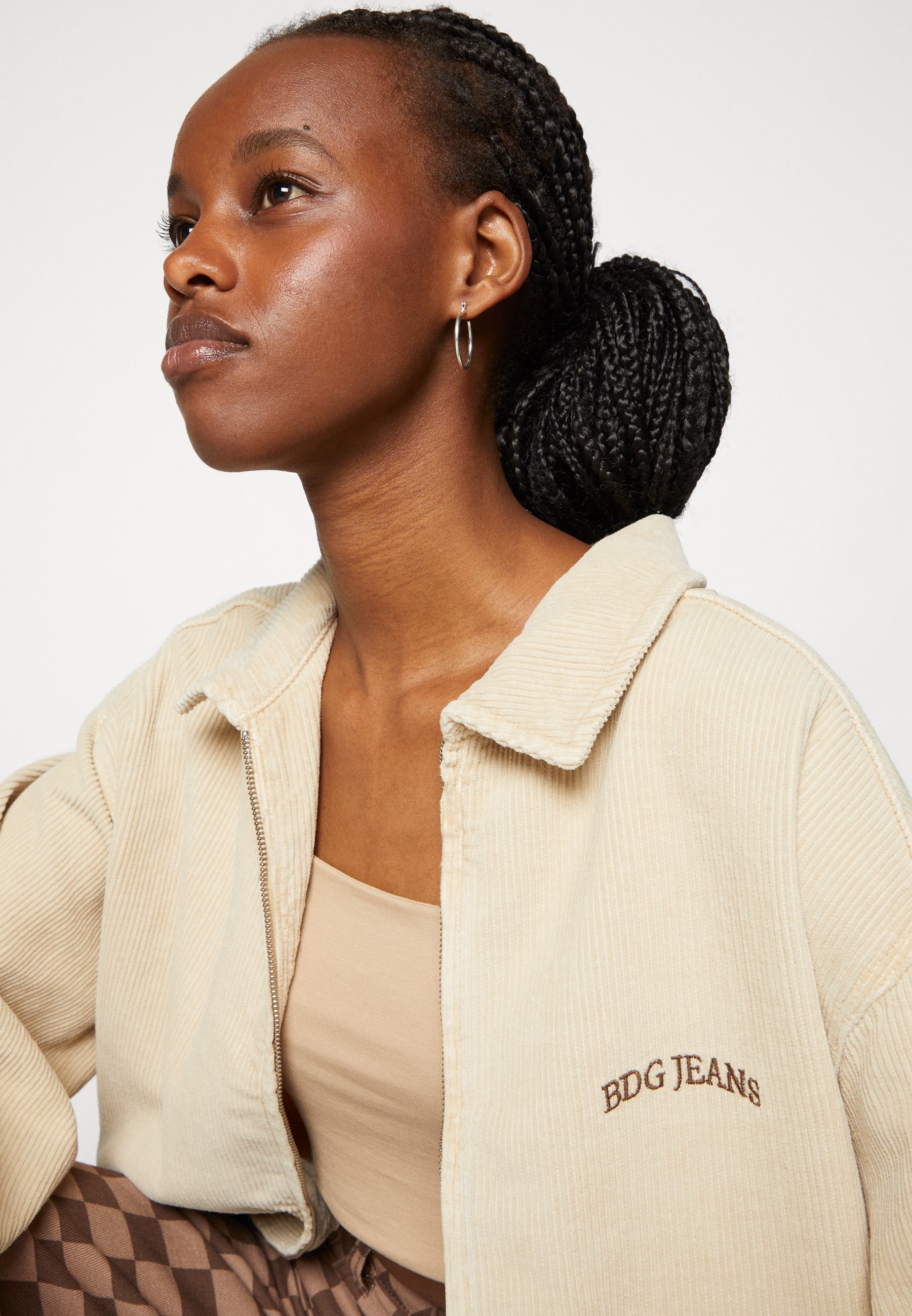 BDG Urban Outfitters Harrington Summer Jacket Silver birch/stone, Women's, Size: Medium, Beige