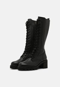 Paul Green Bottes à lacets - black