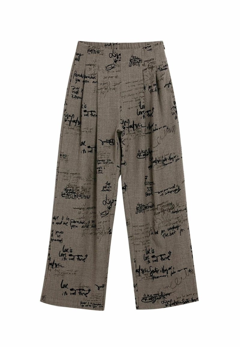 Desigual CHECKERED LETTERING - Broek - gray/grijs - Zalando.nl