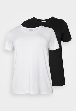 CARCARMAKOMA 2 PACK - Basic T-shirt - black/white