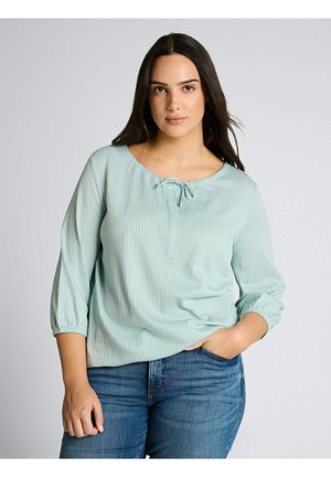 PLUS SIZE - MIT STREIFENMUSTER - Bluse - blue haze stripe