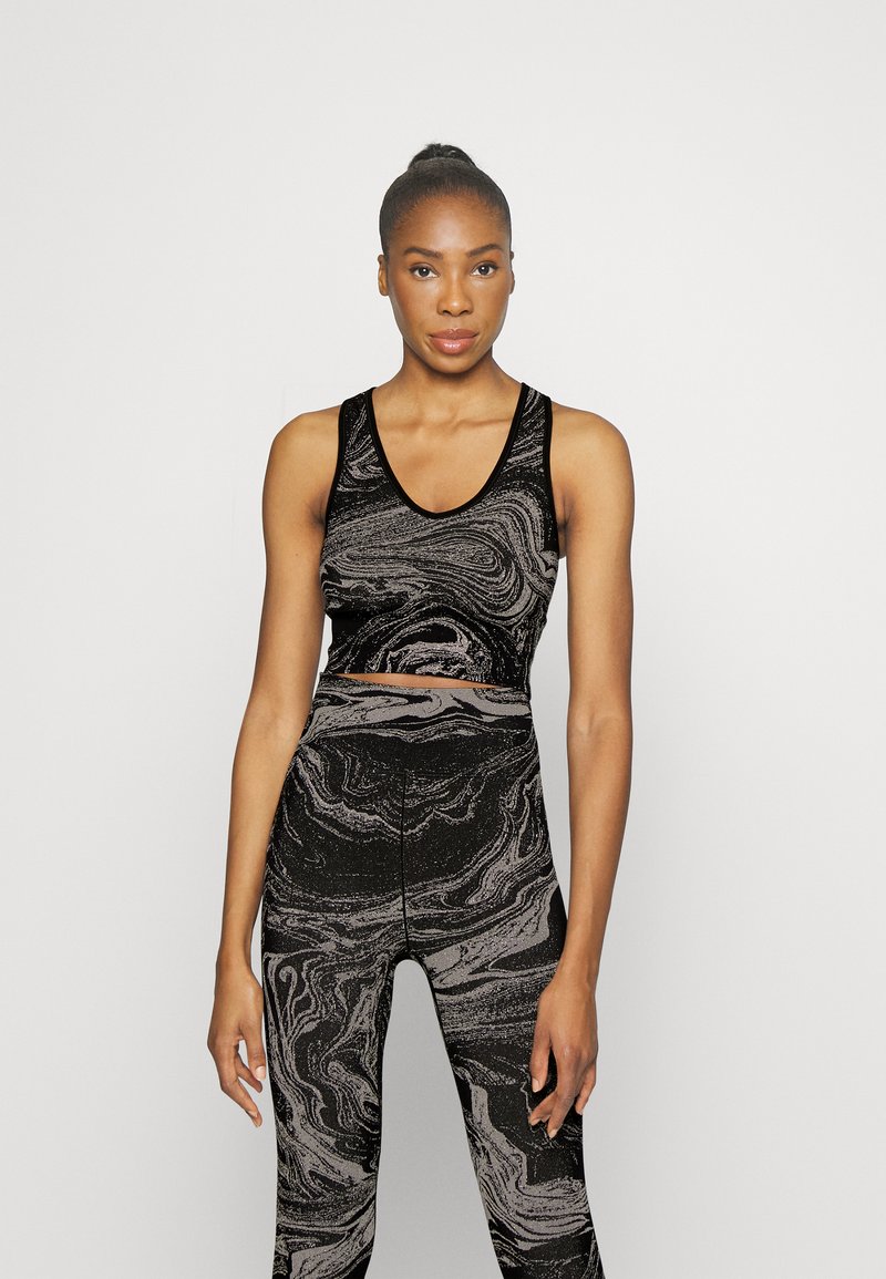 Athleta AURORA SEAMLESS SHINE TANK Top black Zalando.ie