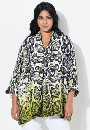 DIP DYE 3/4 SLEEVE SNAKE PRINT - Bluse - black
