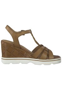 Marco Tozzi Platform sandals - cognac antic