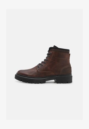 Lace-up ankle boots - brown