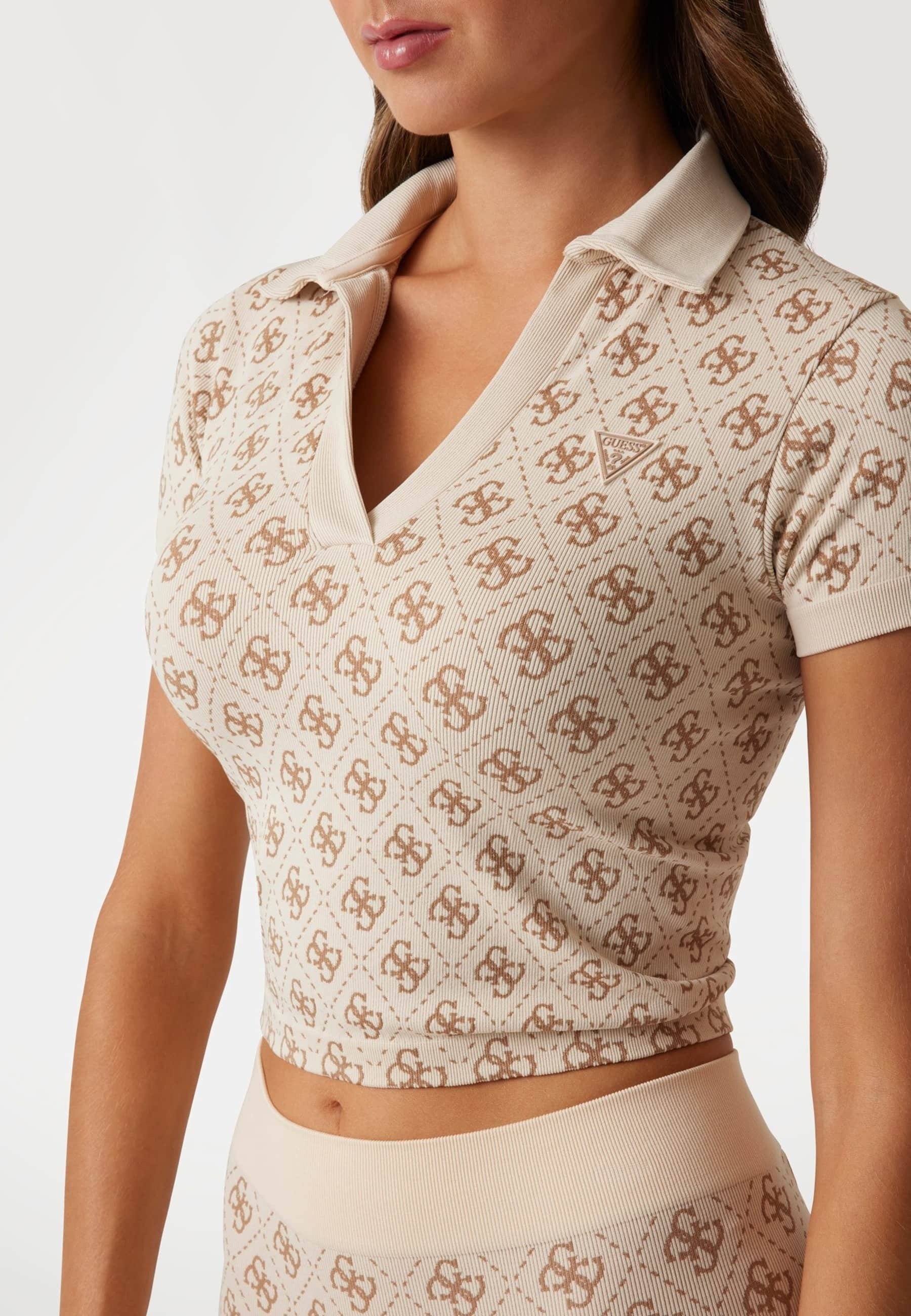 Guess NAHTLOSES 4G-LOGO - Polo shirt - mehrfarbig beige