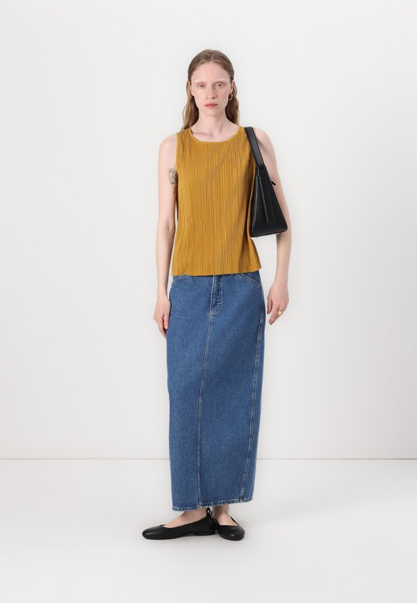 PLISSE TANK - Top - gold ice4