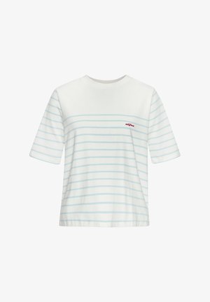 LASCANA, Print T-shirt - weiß hellblau gestreift