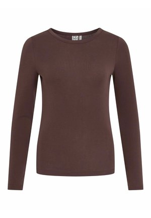 Rouge Edit, Long Sleeved Round neck - Langærmet T-shirt - seal brown