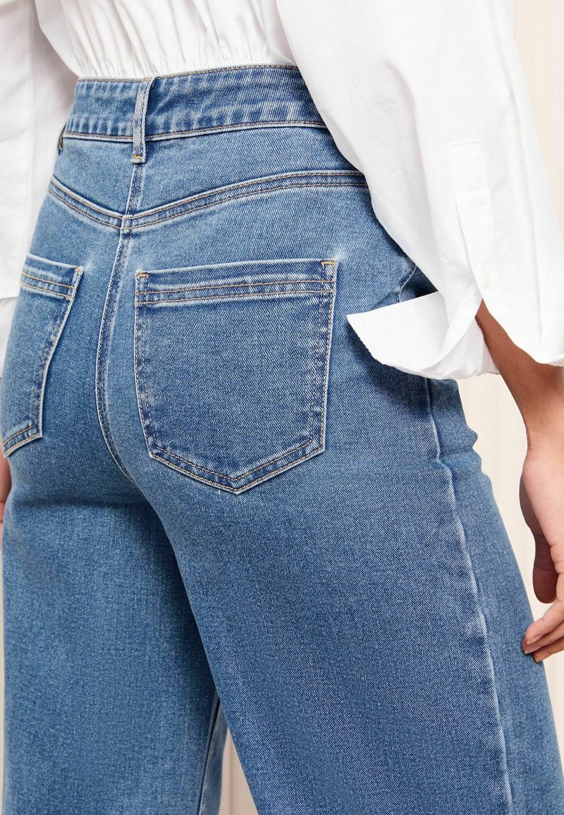 Pantalon cargo à poche Saddle Ottoman de coton mélangé bleu marine