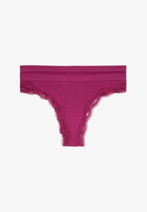 Marks & Spencer, 2 PACK JASMINE LACE TRIM SEAMFREE THONGS - Thong - dark raspberry