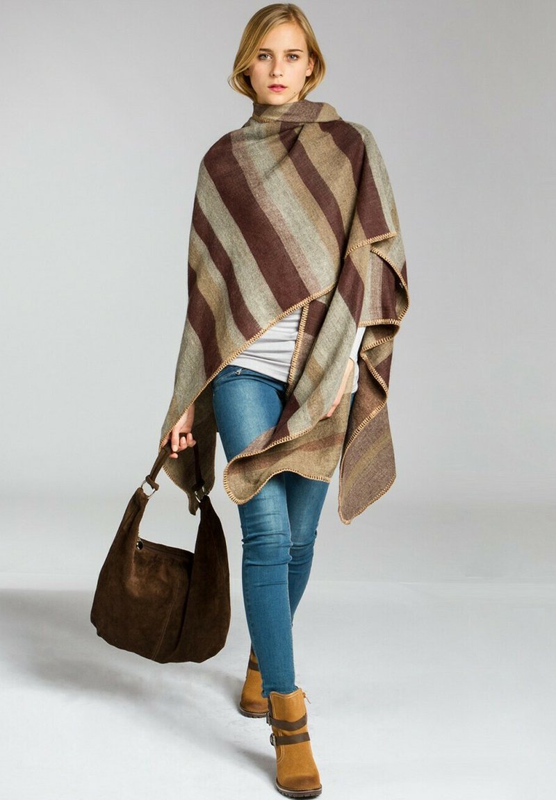 Caspar PONCHO  - Cape - braun