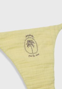 Stradivarius EMBROIDERED BRAZILIAN - Bas de bikini - light yellow